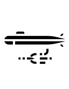 Düz stil denizaltı ikonu beyaz arka planda izole edilmiş. askeri sembol vektör illüstrasyonu. 