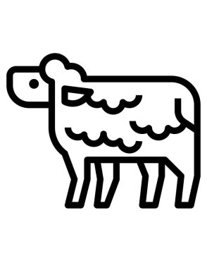 Bir koyunun vektör çizimi