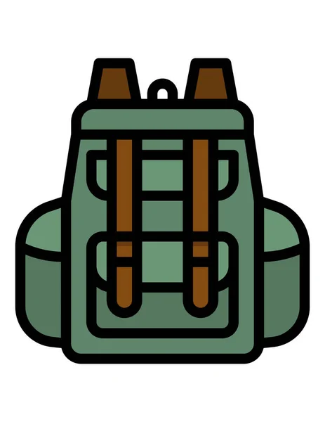 karikatür biçimi izole edilmiş vektör illüstrasyonunda okul sırt çantası simgesi