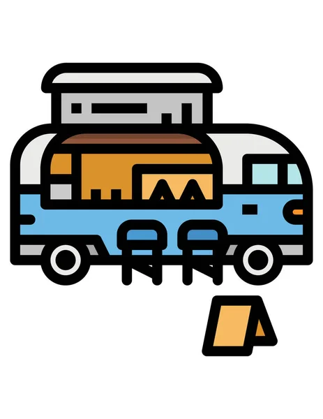 Icône Vectorielle Bus Scolaire — Image vectorielle
