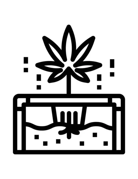 Vector Ilustración Del Icono Planta — Vector de stock