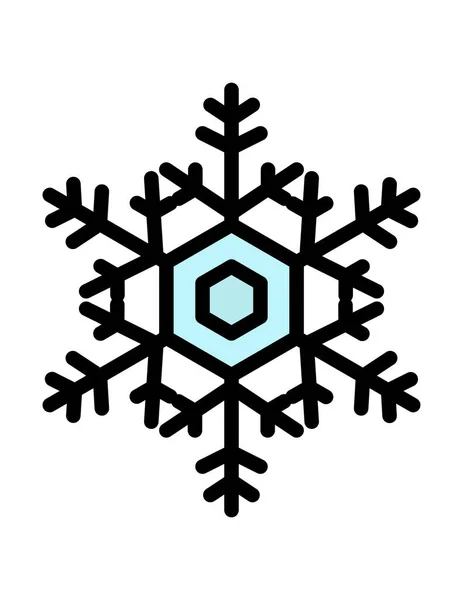 Schneeflocke Symbol Vektor Illustration — Stockvektor