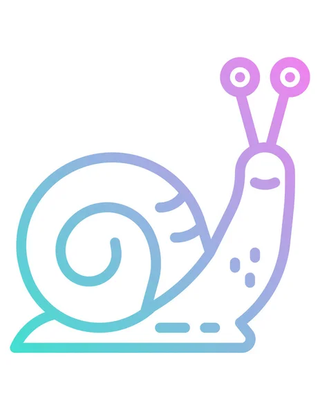 Vector Illustration Cartoon Snail Icon — Stock Vector