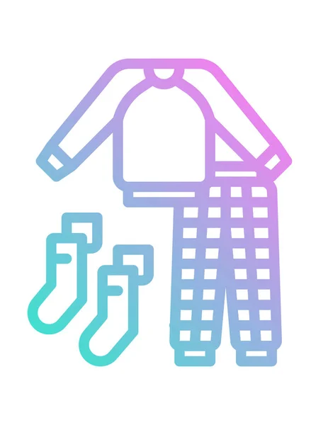 Vektor Illustration Pyjamas Ikon — Stock vektor