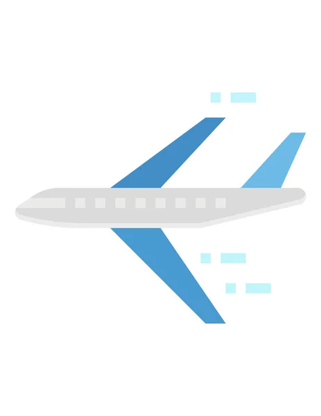 Icono Vector Avión Señal Viaje Símbolo Transporte Vuelo — Vector de stock