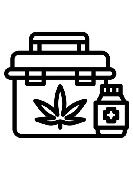 Cannabis Icon Vector Illustration — 스톡 벡터