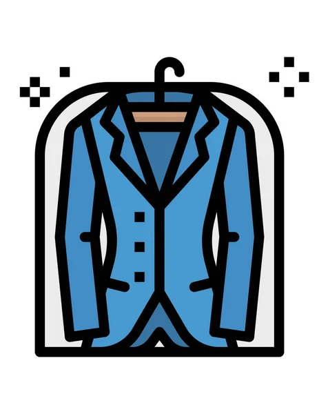 Κοστούμι Απεικόνιση Διανύσματος Εικονιδίου Κρεμάστρας — Διανυσματικό Αρχείο