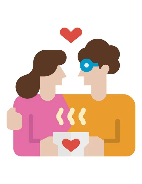 Pareja Enamorada Ilustración Vectorial — Archivo Imágenes Vectoriales