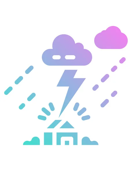雷暴闪电矢量图标 — 图库矢量图片