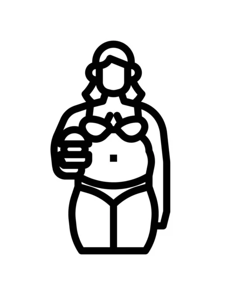 Obezite Simgesi Vektör Illüstrasyonu — Stok Vektör