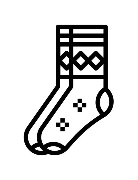 Birthday Sock Icon Vector Illustration — 스톡 벡터