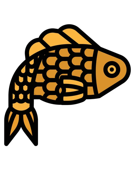 Vector Illustration Cartoon Fish — Stock Vector