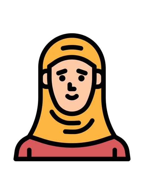 Woman Face Icon Isometric Cartoon Style Vector Illustration — Stock Vector