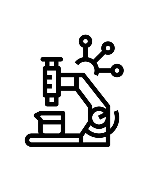 Vektorillustration Des Modernen Mangel Symbolmikroskops — Stockvektor
