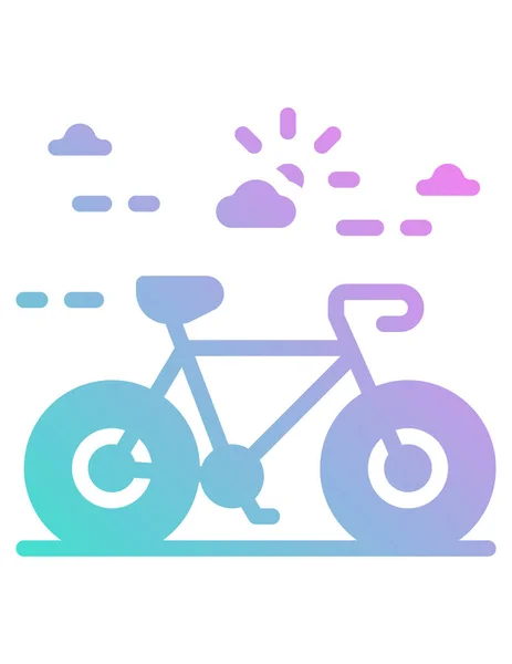 Ilustración Vectorial Una Bicicleta Sobre Fondo Blanco — Archivo Imágenes Vectoriales