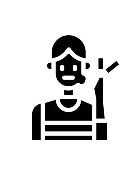 Аватар Человек Векторной Иллюстрацией Зубной Боли — стоковый вектор