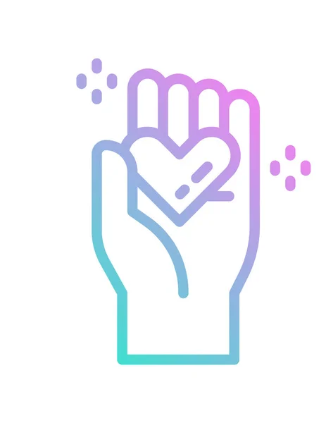 Hand Holding Heart Icon — Stock Vector