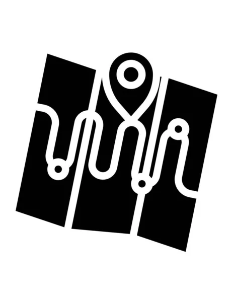 Icono Pin Mapa Ilustración Vectorial — Vector de stock