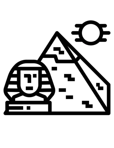 Vektor Illustration Egypten Pyramider — Stock vektor