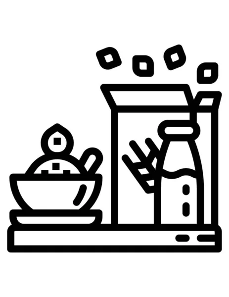 Vector Illustration Breakfast Icon — Stock Vector