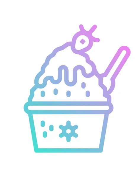 Ice Cream Icon Vector Illustration — Stock Vector