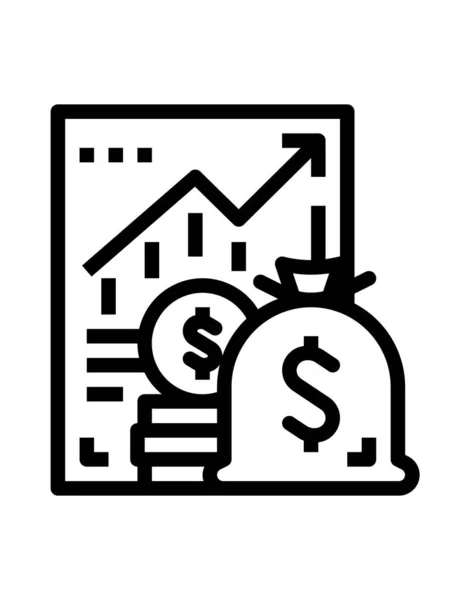 Ícone Conceito Dinheiro Ilustração Vetorial — Vetor de Stock