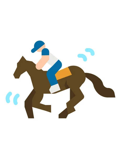 Vector Illustration Horse Rider — Stock Vector