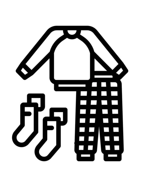 Vector Illustration Pajamas Icon — Stock Vector