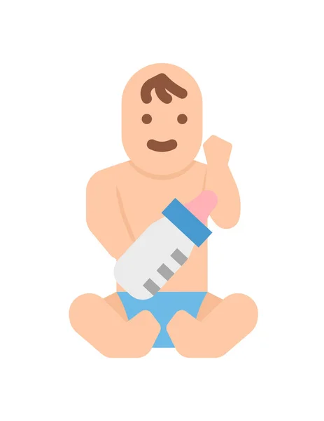 Baby Boy Cartoon Figur Mit Schnuller Vektorillustration — Stockvektor