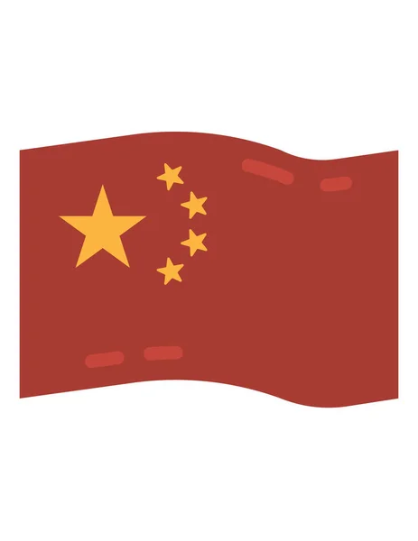 中国国旗的图解 — 图库矢量图片