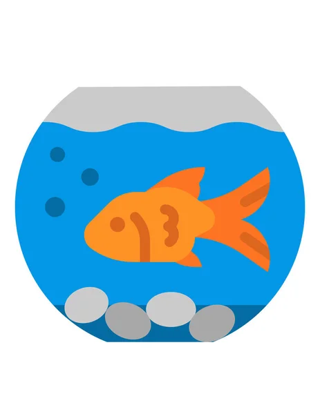 Fisch Flat Vector Icon — Stockvektor