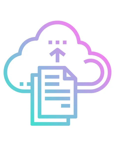 Ikona Vektoru Cloudové Paměti — Stockový vektor