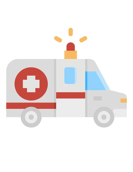 Ambulance Vlakke Vector Pictogram — Stockvector