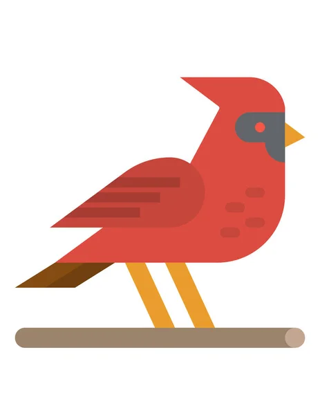 Icono Pájaro Estilo Plano Aislado Sobre Fondo Blanco Aves Gaviota — Vector de stock