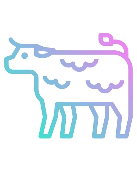 Ilustração Vetorial Ícone Vaca —  Vetores de Stock