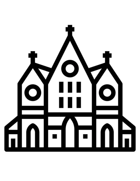 Kirche Ikone Vektor Illustration — Stockvektor