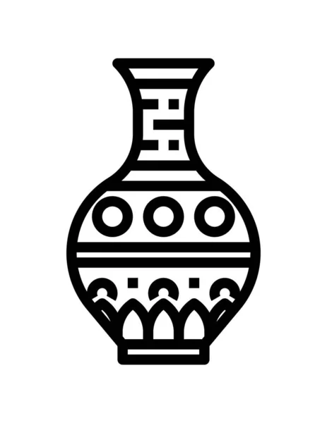 Vector Illustration Modern Style Old Amphora — Stock Vector