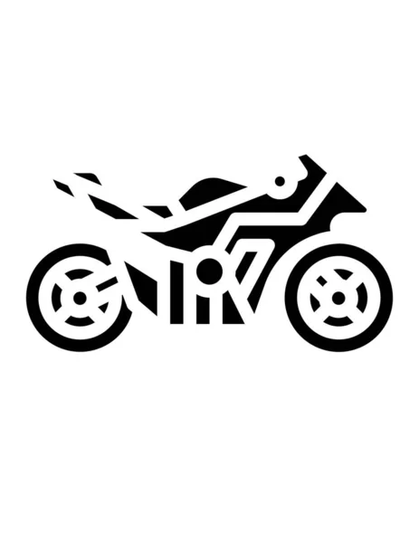 Icono Motocicleta Ilustración Vectorial — Vector de stock