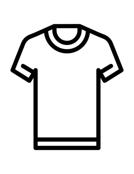 Camiseta Línea Vector Icono Sobre Fondo Blanco — Vector de stock