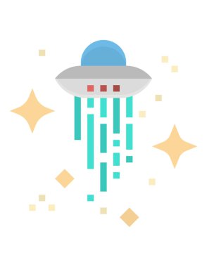 uzay bilim vektörü simgesi.