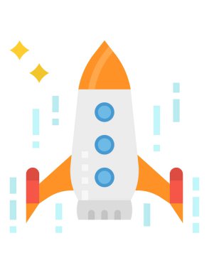 Roket fırlatma simgesi. vektör illüstrasyonu