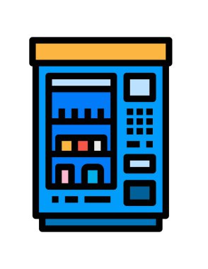 banka ve hesap makinesi ikon vektör çizimi