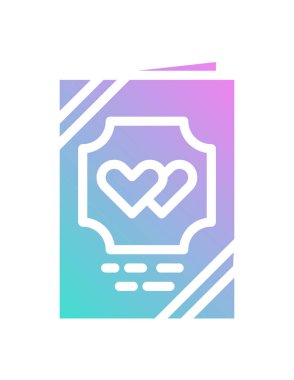 Aşk kartının vektör çizimi