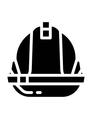 Kask simgesi, vektör illüstrasyonu