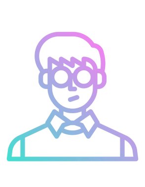 Bir adamın çizgi film karakterinin vektör çizimi