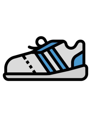 spor ayakkabıları ikon vektör illüstrasyonu
