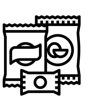 Atıştırmalık simgesinin vektör illüstrasyonu