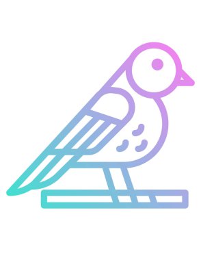 kuş simgesi, vektör illüstrasyonu 