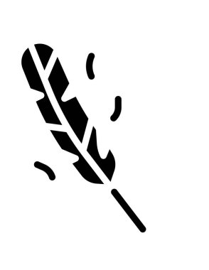 Tüy kalem simgesi. vektör illüstrasyonu