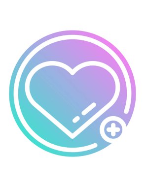 Beyaz arka planda izole edilmiş kalp ikonu. aşk sembolü illüstrasyonu